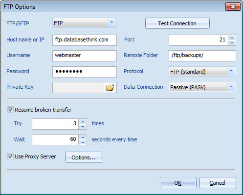 FTP Options