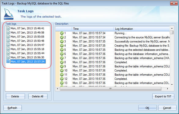 Task Logs Task Logs