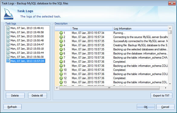 Task Logs