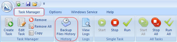Backup Files History Backup Files History