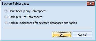 Backup Tablespaces
