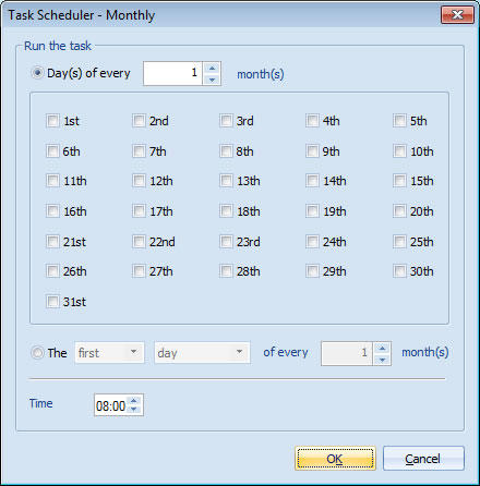 Task Scheduler - Monthly