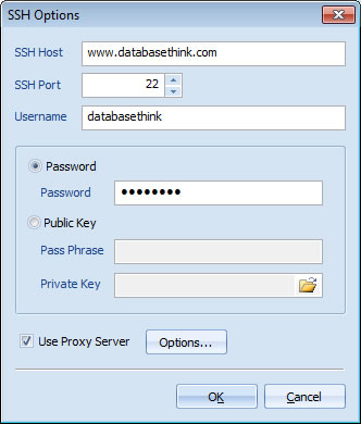 SSH options SSH options