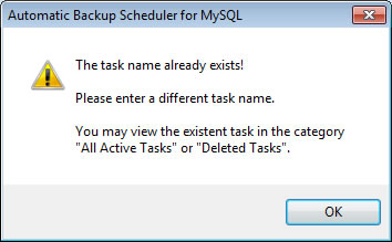 The task name already exists!